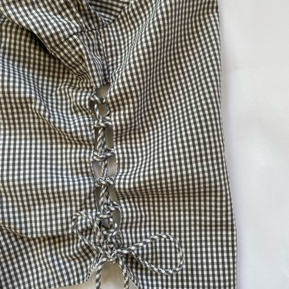 Lace-up Poplin Corset Scoopneck top - Picture 4 of 4